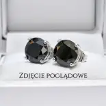 Kolczyki z czarnym diamentem na zamówienie